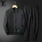 sweatshirt louis vuitton homme jacket zippee pantalon floraison coton double noir s_101724b